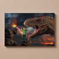 Personalized Hungry Dino portrait canvas