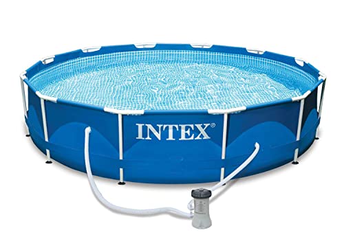 Intex 12ft Round Above Ground Metal Frame Pool With Durable Walls