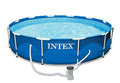 Intex 12ft Round Above Ground Metal Frame Pool With Durable Walls