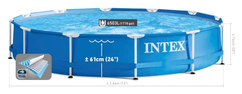 Intex 12ft X 30in Metal Frame Pool With Cartridge Filter Pump