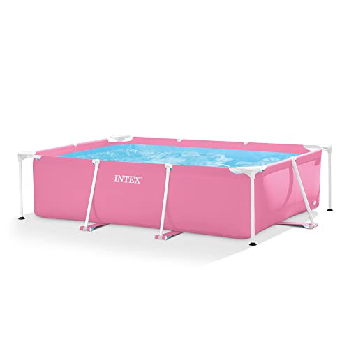Intex 7x4 Rectangle Metal Frame Pool Rapid Assembly For Kids