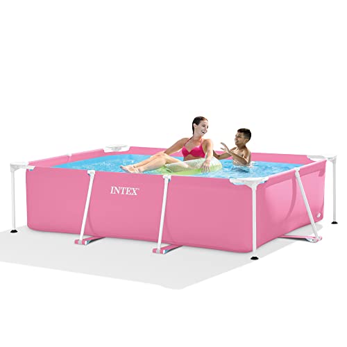 Intex 7x4 Rectangle Metal Frame Pool Rapid Assembly For Kids