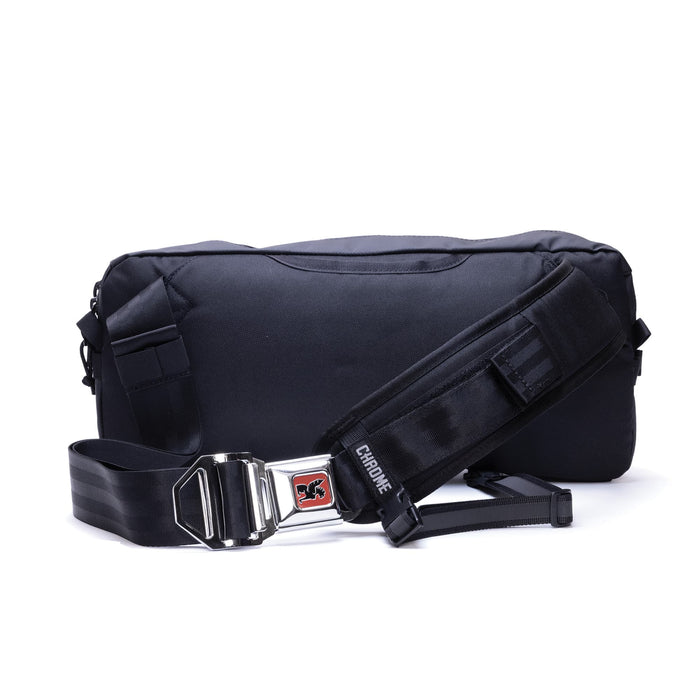 The back of the Kadet 9L Sling in Black Tarp #color_black tarp