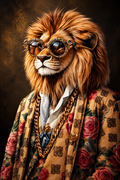 Luxury Lion Wall Art Poster | Stylish Lion Print | Animal Wall Decor