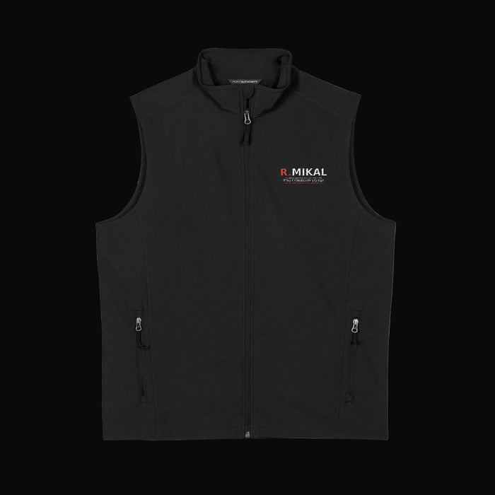 men's embroidered soft shell vest