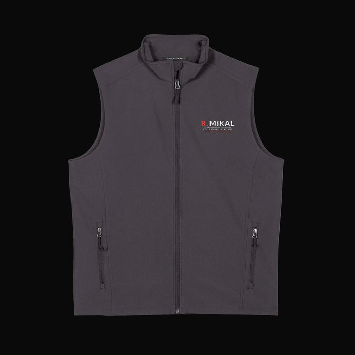men's embroidered soft shell vest