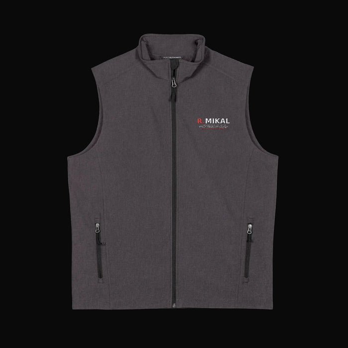 men's embroidered soft shell vest