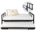 Milliard Twin Daybed And Fold Up Trundle Set Space Saving Black Frame