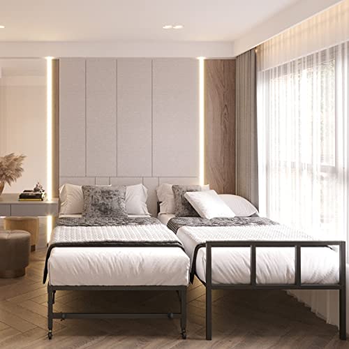 Milliard Twin Daybed And Fold Up Trundle Set Space Saving Black Frame
