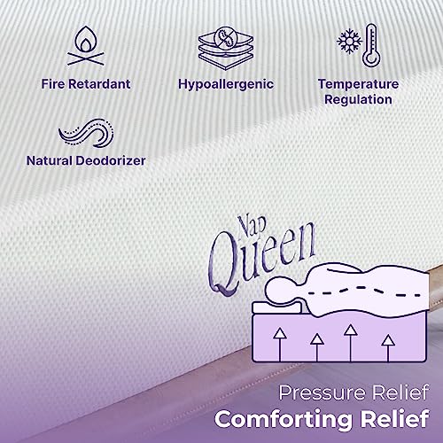 NapQueen Eight Inch Bamboo Charcoal Memory Foam Mattress For Cozy Comfort