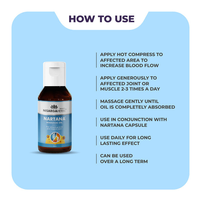 Nartana Oil -  Ayurvedic Massage Oil for Joint & Muscle Pain Relief