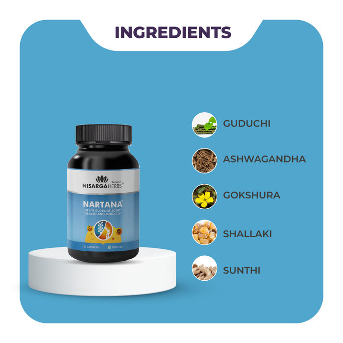 Nartana Oil & Nartana Capsule - Ayurvedic massage oil & capsule to relieve joint and muscle pain