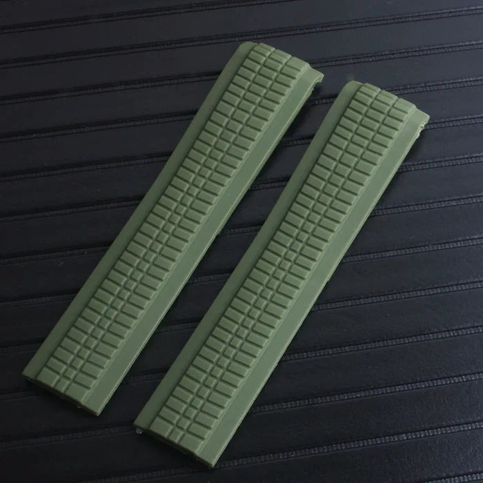 New 21mm Curved Silicone Rubber Watchband For SP0008A, SP0006Q