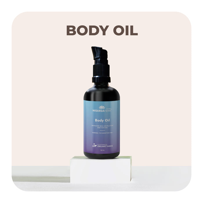 Nisarga Herbs Body Oil - Helps in locking moisture into the skin