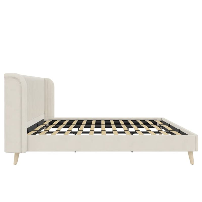 Novogratz Holly Wingback Bed Frame Stylish Tufted Headboard