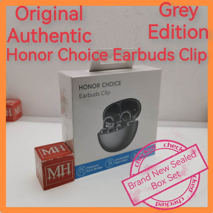 Original Authentic Honor Choice Earbuds Clip Grey new sealed box set