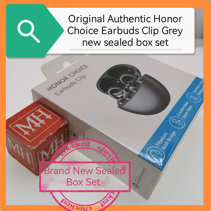 Original Authentic Honor Choice Earbuds Clip Grey new sealed box set