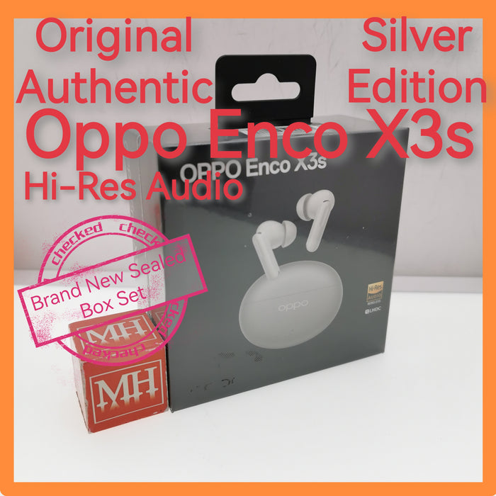 Original Authentic Oppo Enco X3s Hi-Res Audio Silver warranty new set