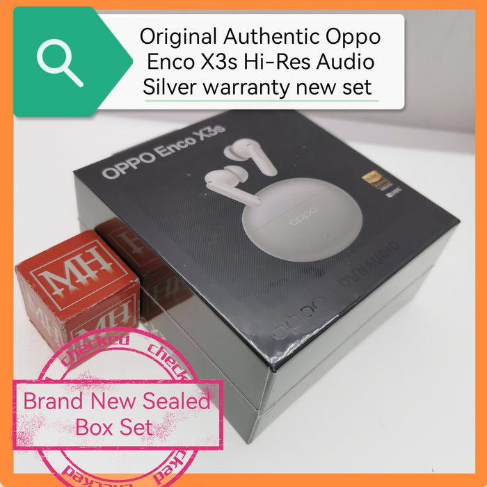 Original Authentic Oppo Enco X3s Hi-Res Audio Silver warranty new set