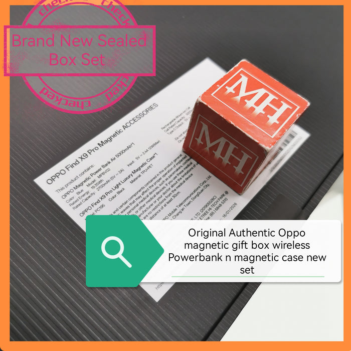 Original Authentic Oppo magnetic gift box Powerbank+case for Oppo find x9 n x9 pro new set
