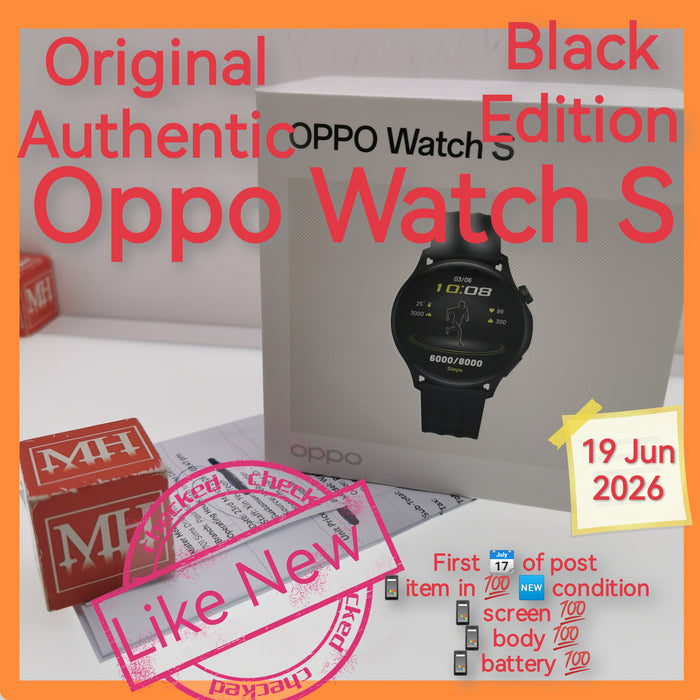 Original Authentic Oppo Watch S black warranty full set