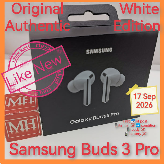 Original Authentic Samsung buds 3 Pro white full set