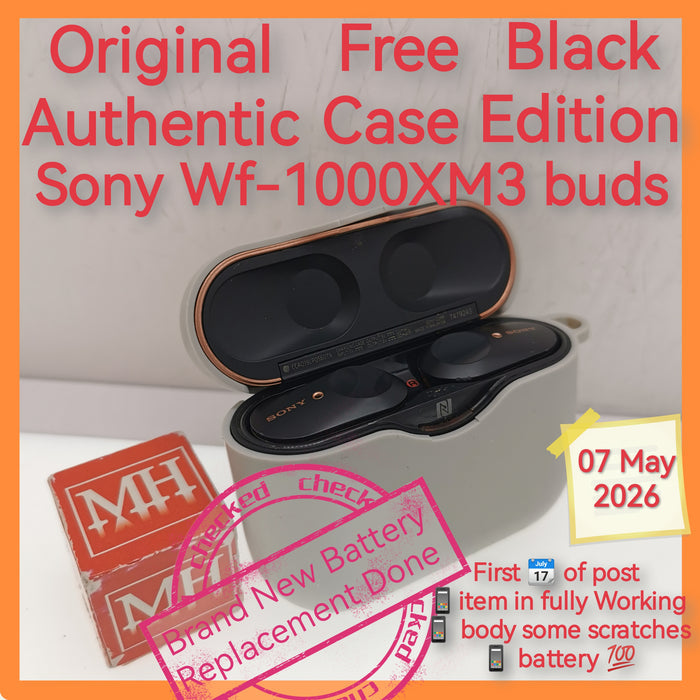 Original Authentic Sony wf-1000xm3 black Brand New Battery Replacement Done set