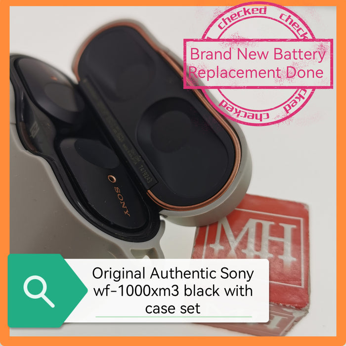 Original Authentic Sony wf-1000xm3 black Brand New Battery Replacement Done set