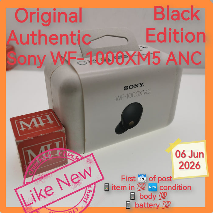 Original Authentic Sony WF-1000XM5 ANC black full set