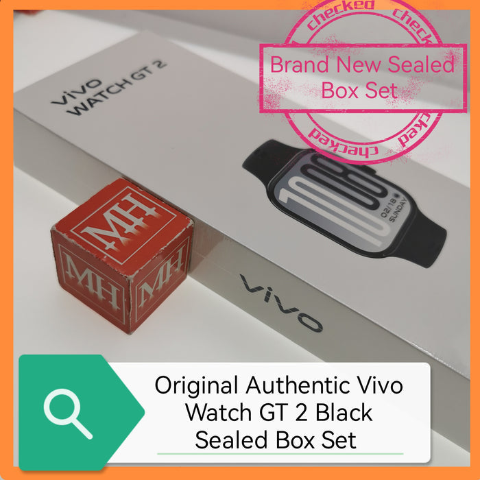 Original Authentic Vivo Watch GT 2 Black Sealed Box Set