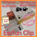 Original Authentic warranty Singapore Earfun Clip black warranty full set