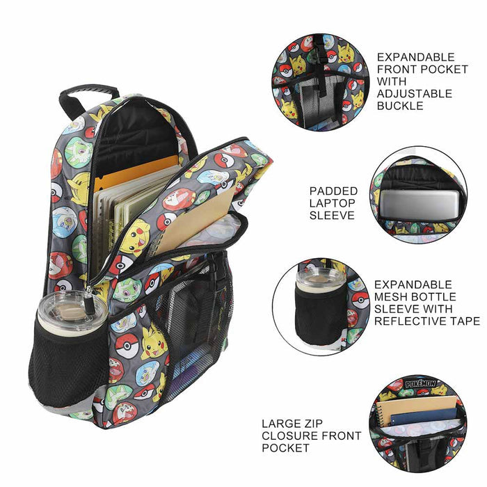 Pokemon Aop Youth Lunch Kit  Backpack Set