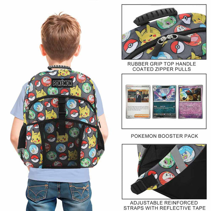 Pokemon Aop Youth Lunch Kit  Backpack Set