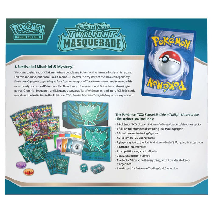 Pokemon Tcg Scarlet  Violet 6 Twilight Masquerade Elite Trainer Box