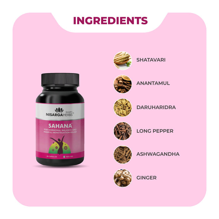 Sahana - Ayurvedic supplement for menstrual support and hormonal balance