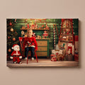 Personalized Santa's workshop portrait canvas