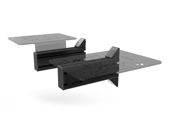 Set of 2 Universal Side Mount Supports — 240mm/9.45" (80x40mm / 3.15" x 1.57") for Sim Racing & Flight Sim Rigs