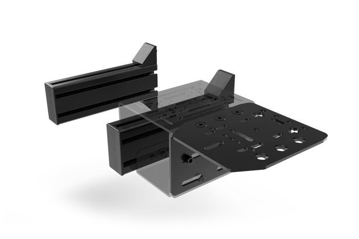 Set of 2 Universal Side Mount Supports — 240mm/9.45" (80x40mm / 3.15" x 1.57") for Sim Racing & Flight Sim Rigs