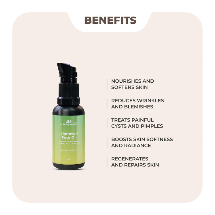 Shatavari Face Oil - Ayurvedic facial oil for healthier, younger-looking skin
