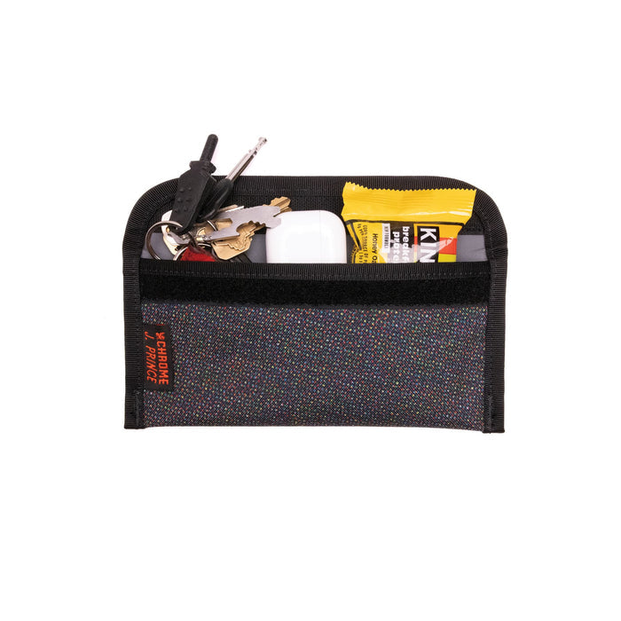 The Small Utility Pouch in the J Prince Pride print packed out #color_j prince