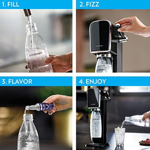 SodaStream Art Sparkling Water Maker Bundle With CO2 And Flavors