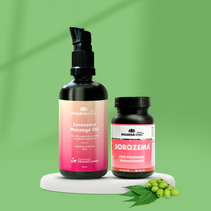 Sorozema Capsule & Massage Oil Combo - managing psoriasis and chronic skin conditions