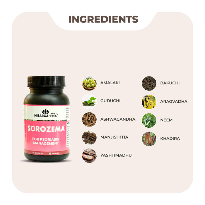 Sorozema Cream & Capsule Combo - An Ayurvedic cream & capsule for managing Psoriasis flare-ups and chronic skin conditions