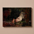 Personalized Sweet Dino portrait canvas