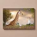 Personalized Sweet Giraffe portrait canvas