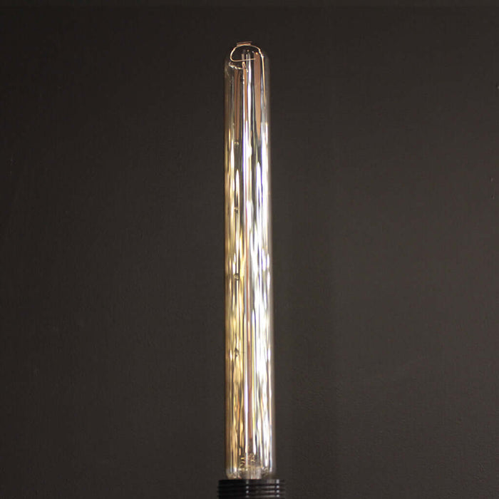 T30 Amber Glass Straight Filament 4W 2700K LED Dimmable E27 Light Bulb