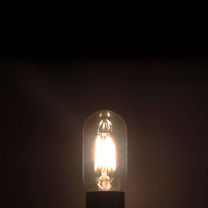 T45 Clear Glass Filament 4W 3000K LED Dimmable E27 Light Bulb