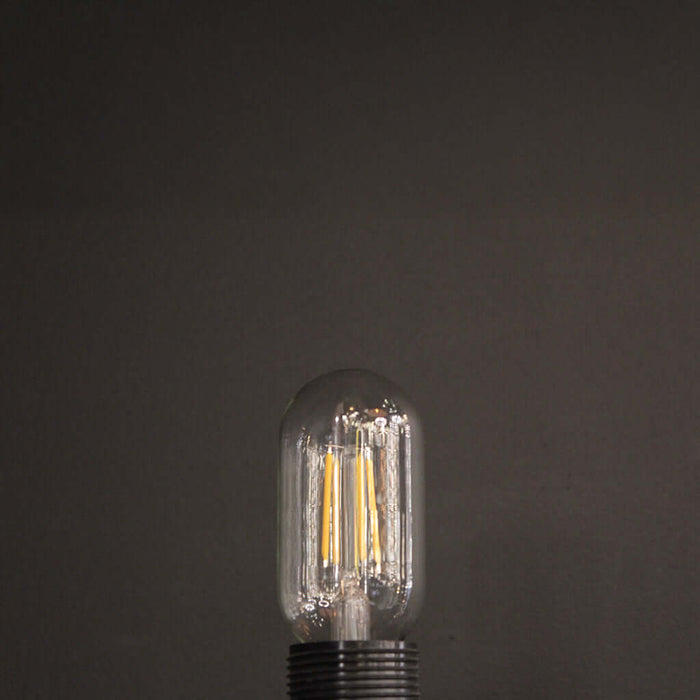 T45 Clear Glass Filament 4W 3000K LED Dimmable E27 Light Bulb