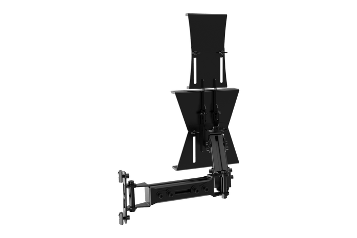 Tablet & Button Box Holder V2 — Universal Swivel Mount for Sim Racing & Flight Sim Rigs