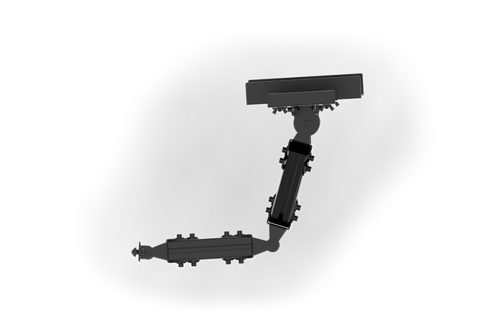 Tablet & Button Box Holder V2 — Universal Swivel Mount for Sim Racing & Flight Sim Rigs